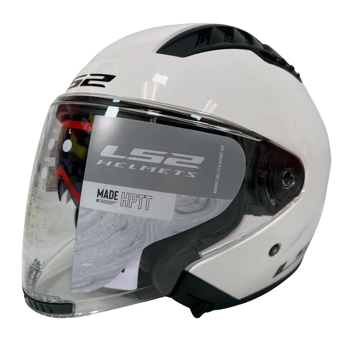 LS2 OF618 Verso II Solid White Jet Helmet. Open jet helmet XXL
