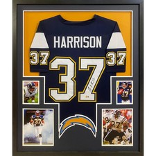 Rodney Harrison Signed Framed Jersey Beckett Autographed San Diego Chargers