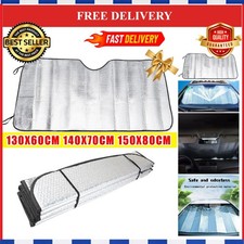 Car Windshield Sun Shade 140x70CM Foldable UV Heat Snow Ice Cover