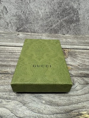 Gucci Authentic Small Green Gift Jewelry Box Wallet  - Empty 5.5  x 3.5  x 1