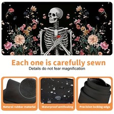 40 90cm Skull and rose pattern mouse pad - a fashionable desktop pad, suitable f