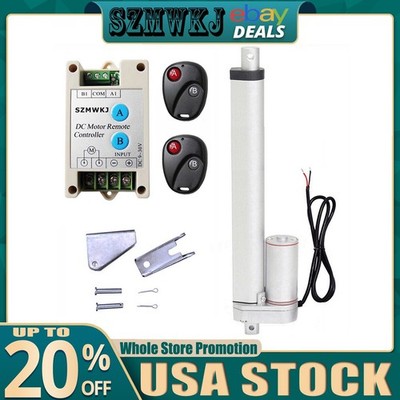 Heavy Duty 12V DC Linear Actuator +Positive Inversion Controller +Mount Brackets