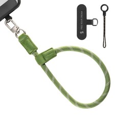Adjustable Phone Wrist Strap, 38cm Leather  Nylon Wrist Strap for Smartphone...