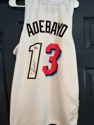 Bam Adebayo (83 Pts) Signed Miami Heat Nike NBA Autographed City Jersey Auto BAS