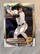 Sammy Stafura 2025 Bowman Draft #BDC-187 Pittsburgh Pirates Chrome