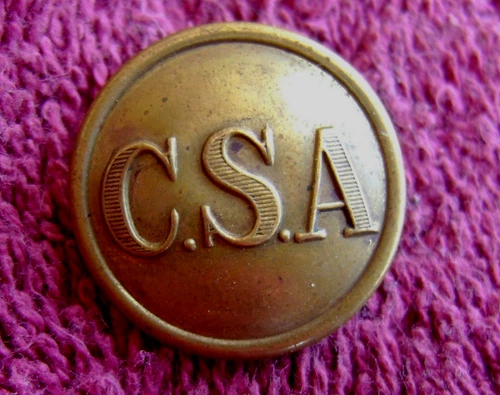 CIVIL WAR C.S.A. CONFEDERATE INFANTRY FULL SIZE COAT BUTTON NON DUG