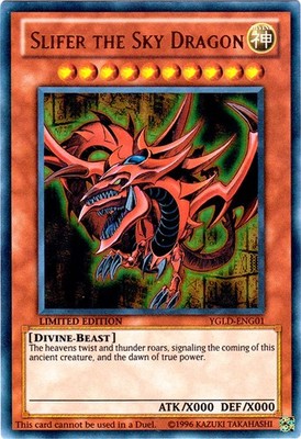 Yugioh! LP Slifer the Sky Dragon - YGLD-ENG01 - Ultra Rare - Limited Edition Lig