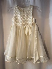 American Princess Ivory Tulle Party Dress With Pearl Woven Bodice Girls Size 6