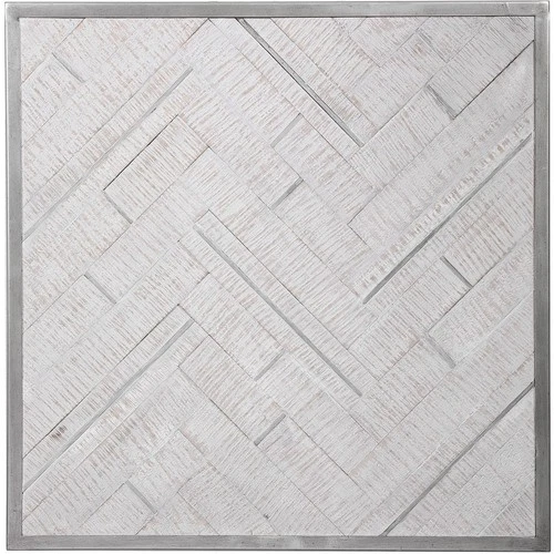 Uttermost 04265 Redondo Whitewashed Pine and Silver Wood Wall Decor - Picture 1 of 7