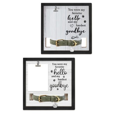 Holz Haustier Gedenkrahmen für Hunde und Katzen 9x9 Zoll Cherish Memories