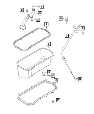 Genuine Mopar Engine Oil Pan Frame 68101928AA