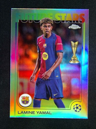 2024-25 Topps Chrome UEFA Club Lamine Yamal #27 Future Stars Silver