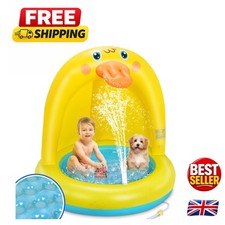 Versatile Inflatable Duckling Pool with Sun Canopy – For Endless Garden Fun