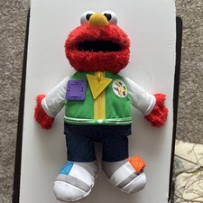 Elmo Ready For School Sesame Street Plush Talking Singing Hasbro 2011 Used Works