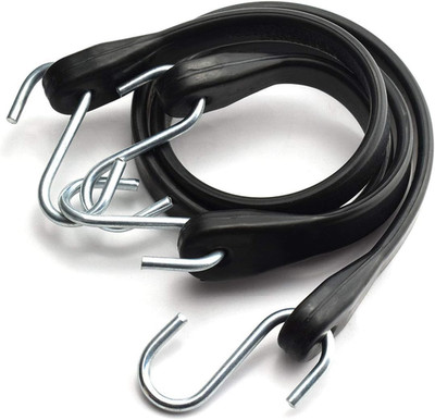 2Pcs 21 Inch Rubber Tie down Strap with S Hook Heavy Duty Rubber Bungee Elastic