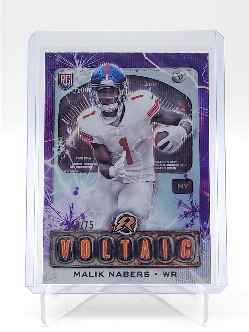 MALIK NABERS 2024 TOPPS RESURGENCE VOLTAIC ROOKIE PURPLE SURGE RC /75 Q5393