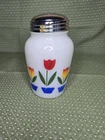 Tulip Shaker Fire King Anchor Hocking Vintage 4.75" Tall Milk Glass