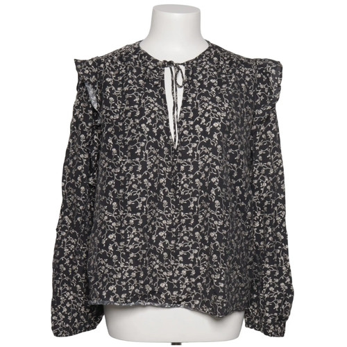 H&M, Bluse, Größe: L, Schwarz/Mehrfarbig, Polyester/Viskose, Blumen, Damen #dpf