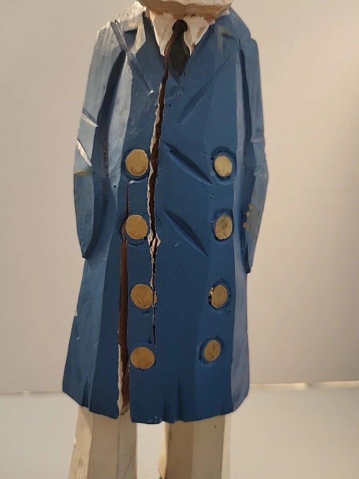 Vintage 12" Hand Carved Wooden Sea Captain Nautical - Image 2 of 4