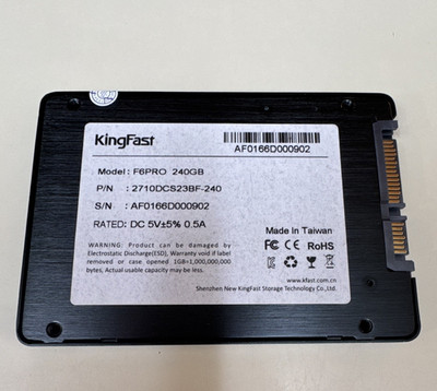 KingFast F6PRO 240GB 2.5'' SATA III Internal SSD Laptop/PC Black 2710DCS23BF-240