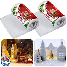 BBTO Large Christmas Fake Snow Blanket 2 Sheet 5 x 6.6 Feet White Artificial