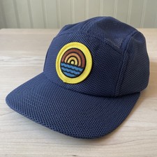 Draplin Design Co. New Day Navy Blue Kool Knit Camper Cap Hat 5 Panel Ddc Usa Draplin Design Co. New Day Navy Blue Kool Knit Camper Cap Hat 5 Panel Ddc Usa