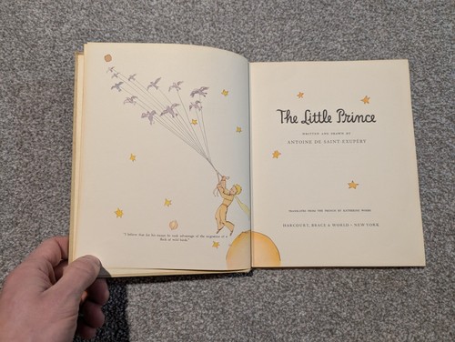 The Little Prince 1943 Hardcover Hardbound Edition Antoine De Saint-Exupery - Picture 13 of 15