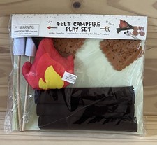 Felt Campfire Pretend Play Set 10 Count Marshmallows And S'Mores Logs  Crackers