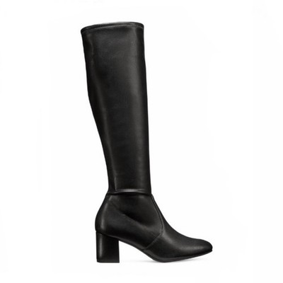 Stuart Weitzman Frannie 60 black leather knee high boots size 11