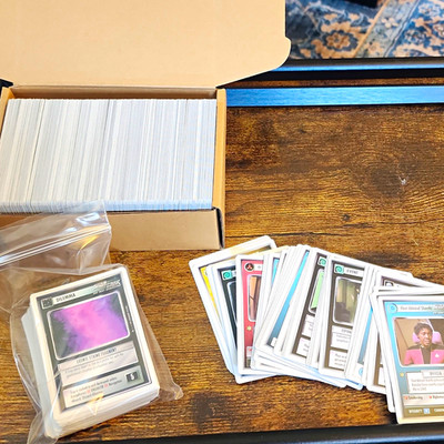 Star Trek CCG Decipher 1994 Premiere White Border Lot Approx 540 Cards TNG