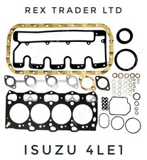 Gasket kit Suits Isuzu 4LE1, 4LD1 Hitachi JCB Excavator, Metal Sheet 4 Cylinder