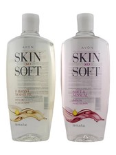 2 pack Avon Skin so Soft Bath Oil Radiant Moisture / Soft  Sensual Large 25oz