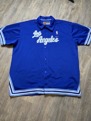 VTG Nike Los Angeles LA Lakers Blue WarmUp Shooting Shirt Dodgers