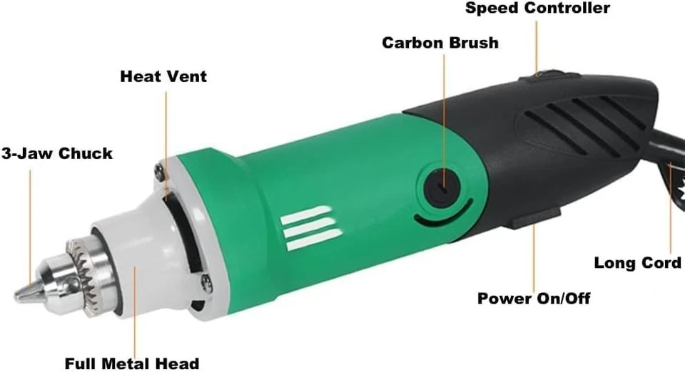 480W Electric Die Grinder Rotary Carver Tool, 6-Speed Variable, 30000RPM High-Sp - Image 2 of 4
