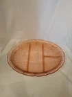 Jeannette Pink Cherry Blossom Oval 13" Divided Platter Serving Plate Large