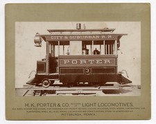 HK Porter & Co. Locomotive Advertisement Photo Original 1890s Photograph