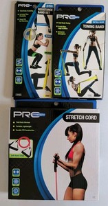 Set Of 3 Pro Strength Stretch Cord Resistance Total Body Workout/Resistance Band