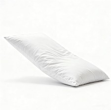 Thin Flat Soft Goose Feather Down Bed Pillows for Sleeping Hypoallergenic Sta...