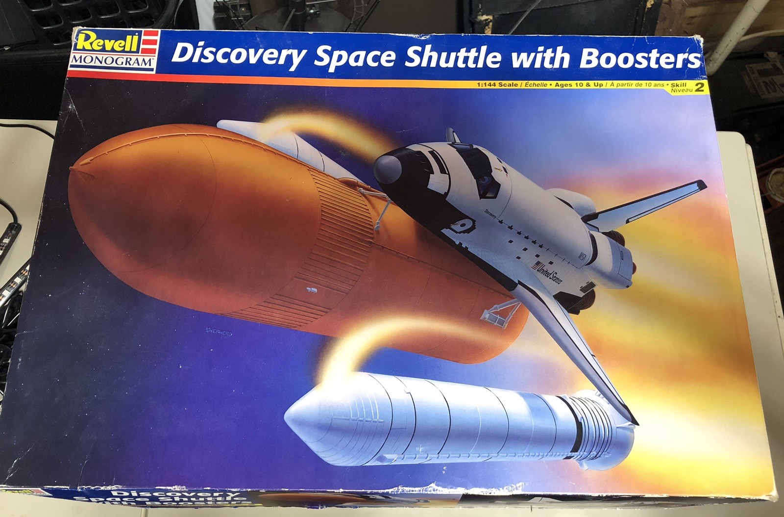 Revell Discovery Space Shuttle With Boosters Nasa Model Kit Open Box 85-4544