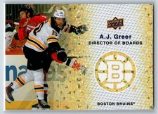 2023-24 Upper Deck Series 1 Director of Boards Gold #DB-2 A.J. Greer Bruins