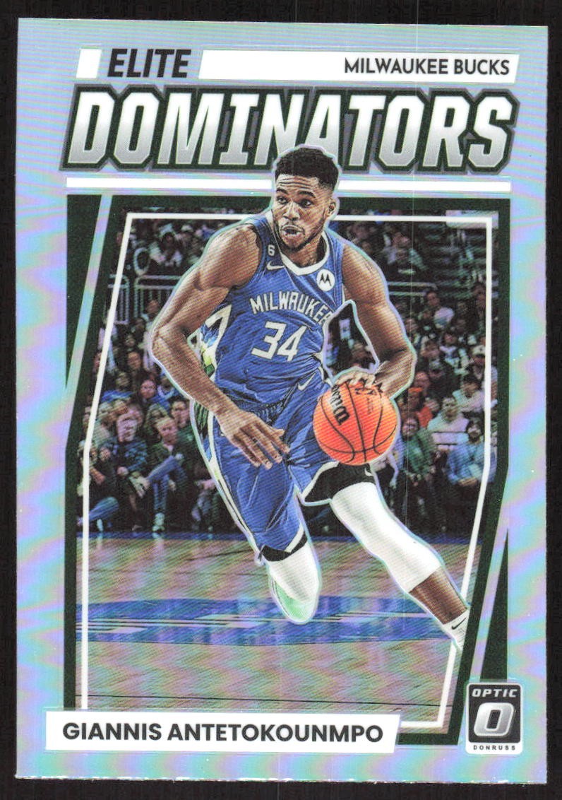 10547F 2022-23 Donruss Optic #21 Giannis Antetokounmpo Elite Dominators Holo