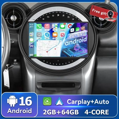 Für BMW MINI COOPER R56 R60 2009-2014 Android 16 Autoradio Navi CarPlay GPS WIFI - Bild 1 von 4