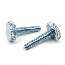 Knurled Flat Head Thumb Screws Steel Zinc Plated M3 - M10 HAND GRIP KNOB BOLTS