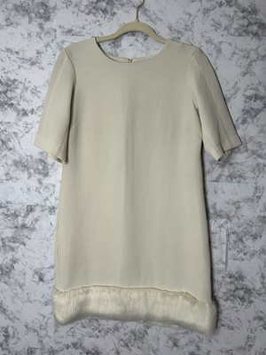 topshop cream dress Topshop knit full skirt dress in ivory