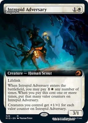 Intrepid Adversary (Extended Art) EN [MID - 329] - NM TCG MTG
