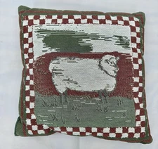 USA New Country Gear Sheep Tapestry Decorative Throw Pillow Farmhouse Style