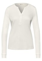 Street One Shirt Unifarbe Off White GrößE 46 Damenoberteil Baumwolle