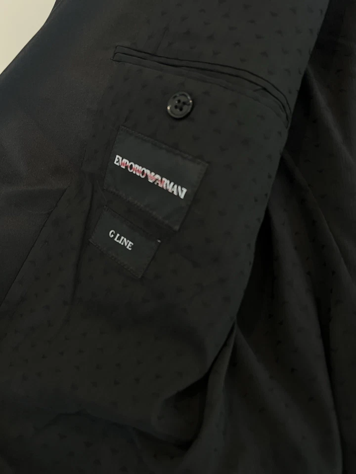 Emporio Armani G Line Plaid Black Tuxedo Dinner Jacket 58 EU BRAND NEW - Image 4 of 4