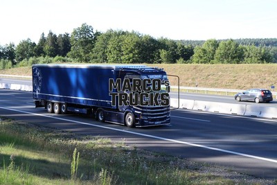 LKW Foto Scania S 730 Planensattelzug Schweden blau ARCMAN #g3kz