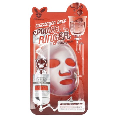 Collagen Deep Power Ringer Beauty Mask Pack, 1 Sheet, 0.78 fl oz (23 ml)
